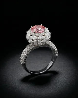 Pink Halo Luxury Ring