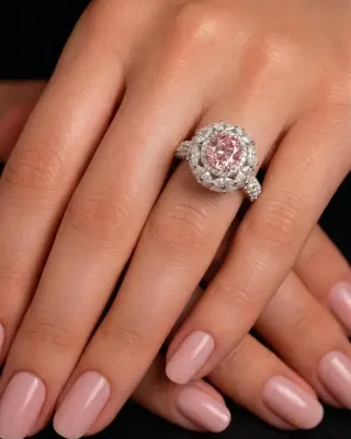 Pink Halo Luxury Ring